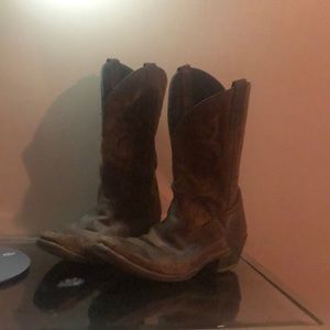Laredo size 7 womans cowboy boots leather brown